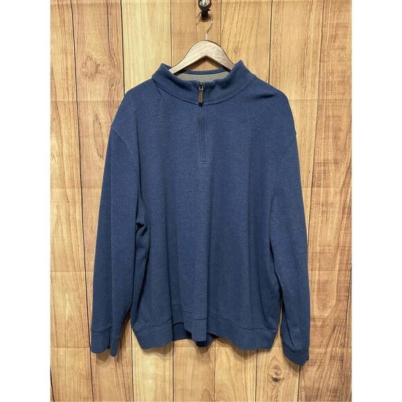 Lands End 3XL blue sweater zipper mens - Picture 1 of 6